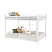 ETAGENBETT Kinderbett 140/200 cm aus Metall mit Sicherheitsleisten Weiß - Weiß, Metall (140/200cm) - Modenvie