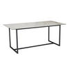 ESSTISCH Glas Keramik Marmoroptik Designer 180x90 ARCTIC, Weiß-Schwarz 180x90x76 cm - Schwarz/Weiß, Glas/Metall (90/180/76cm) - KADIMA DESIGN