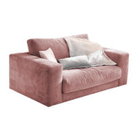 LOVESEAT MADELINE Pink Cord - Pink/Schwarz, Kunststoff/Textil (170/86/127cm) - KAWOLA
