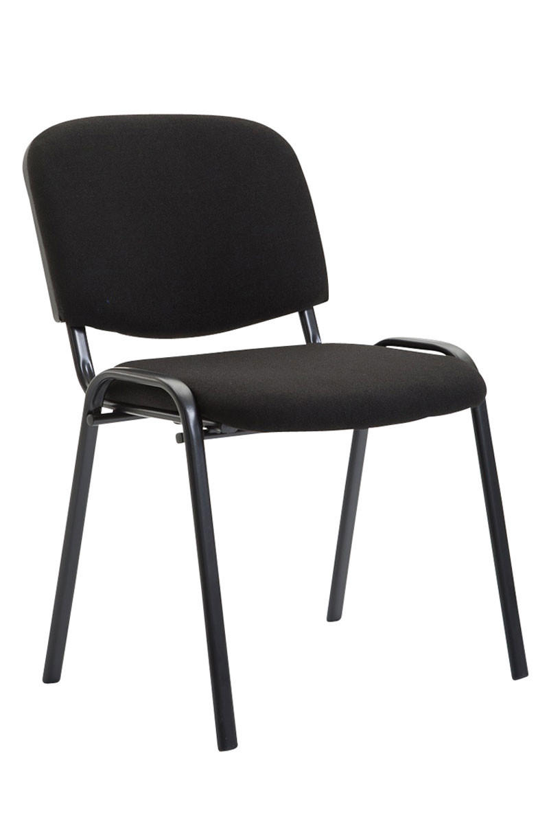 BESUCHERSTUHL Keen mit Stoffbezug, Gestell Schwarz / Bezug Schwarz - Schwarz, Textil/Metall (53/83/53cm) - TPFLiving