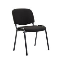 BESUCHERSTUHL Keen mit Stoffbezug, Gestell Schwarz / Bezug Schwarz - Schwarz, Textil/Metall (53/83/53cm) - TPFLiving