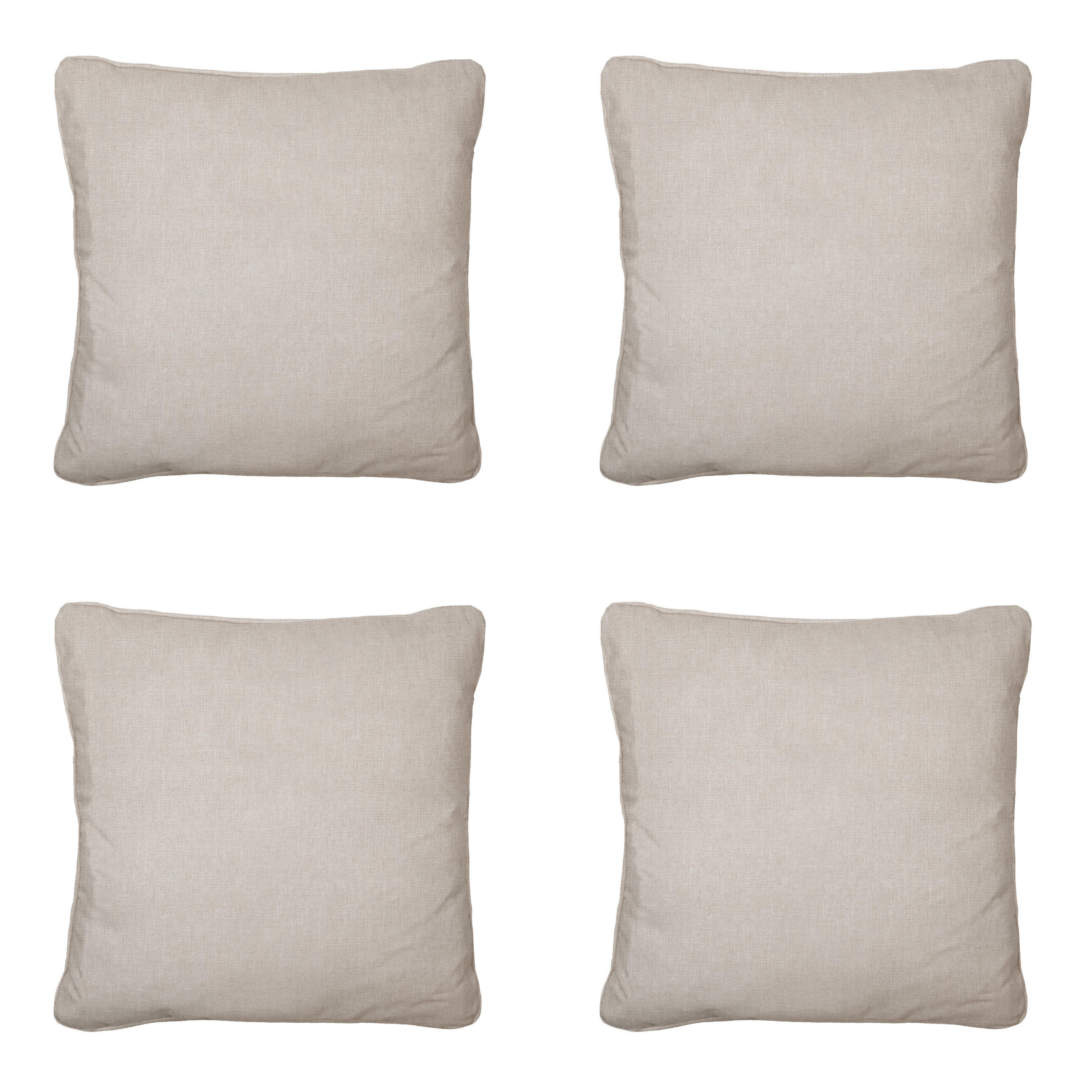 DEKORATIONSKISSEN Panama - Beige - 60/60/10 cm - 4er-Set - Beige, Textil (60/60cm) - Madison
