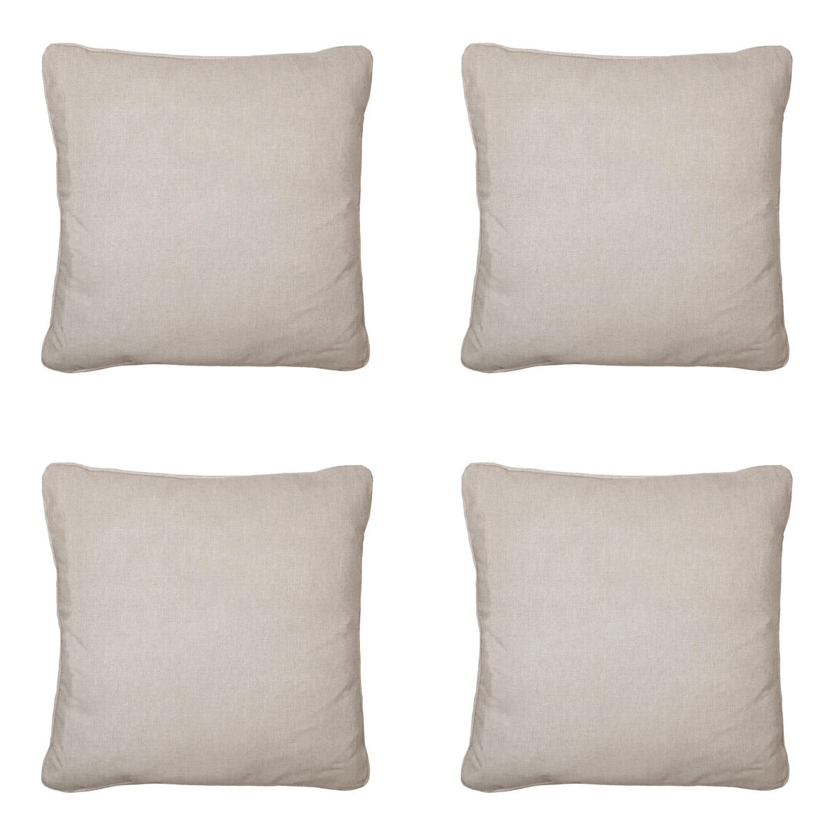 DEKORATIONSKISSEN Panama - Beige - 60/60/10 cm - 4er-Set - Beige, Textil (60/60cm) - Madison
