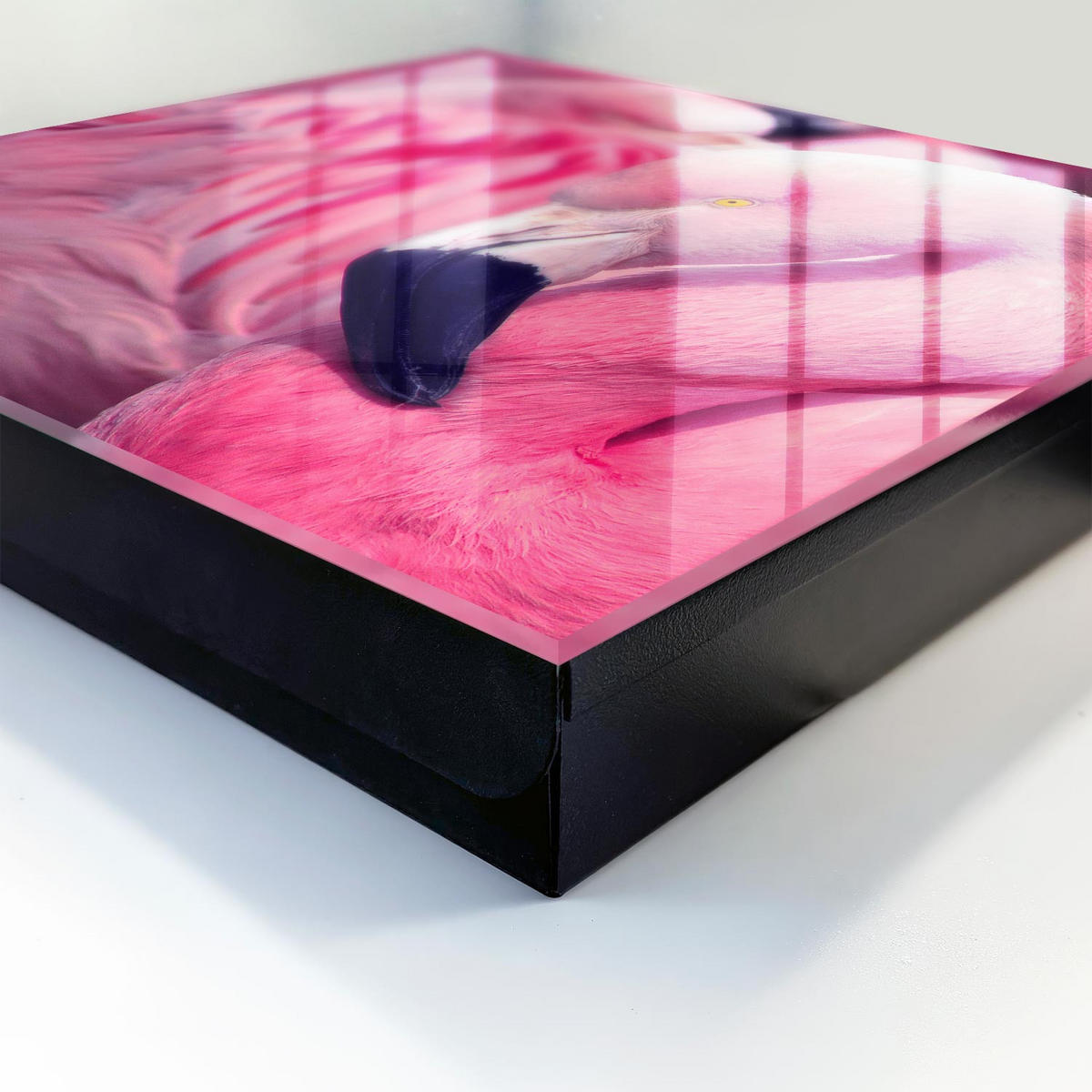 SCHLÜSSELBOX Schwarz 30x30 cm- Türöffnung nach rechts - Pinke Schönheit - Pink, Metall (30/30/5cm) - TULUP