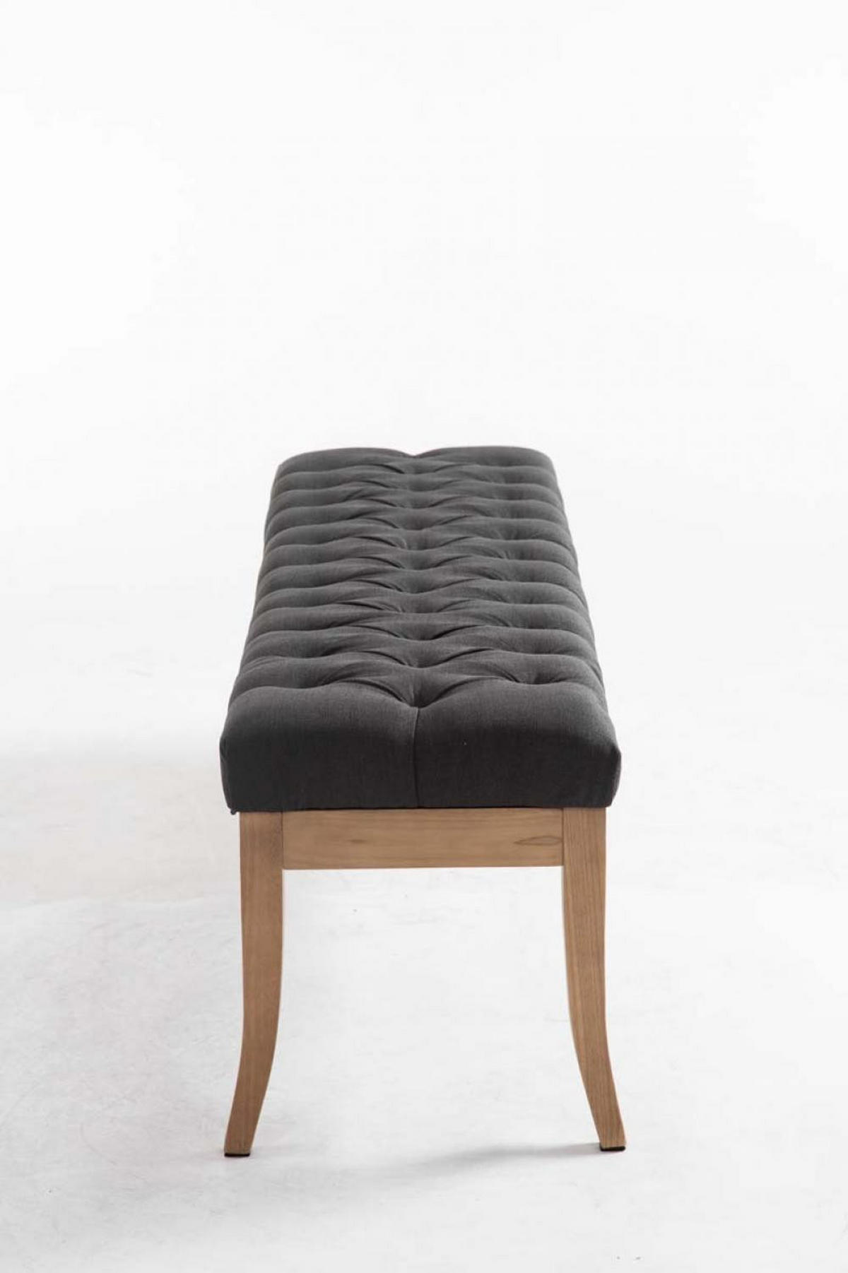 SITZBANK 150/38 cm Stoff dunkelgrau - Dunkelgrau/Naturfarben, Holz/Textil (150/46/38cm) - CLP