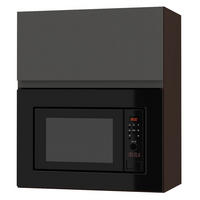 MIKROWELLENUMBAUSCHRANK Avellino W2MK/60 graphit Acryl matt / Lava 60 / 32,5 / 72cm - Dunkelgrau/Graphitfarben, Holz/Holzwerkstoff (60/72/32.5cm) - Feldmann-Wohnen