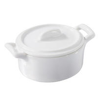 KASSEROLLE MIT DECKEL 8 cl Weiss - Weiß, Keramik (7cm) - Revol Porcelaine France