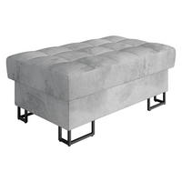 POLSTERHOCKER Laris - Schwarz/Grau, Holz/Textil (106/44/67cm) - MIRJAN24