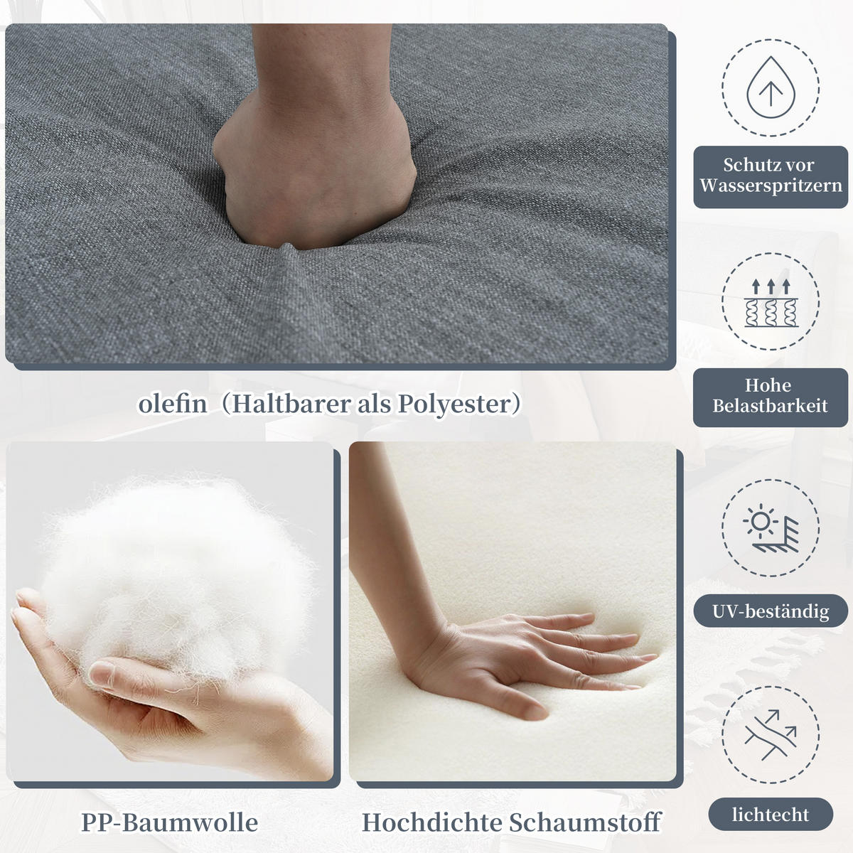 ESSGRUPPE Grau Eck Mit Esstisch & Kunststoffholztischplatte - Grau, Kunststoff - FLIEKS