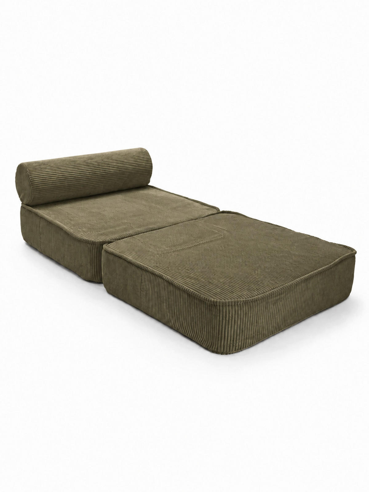 BODENSESSEL für Erwachsene aus geripptem Stoff - Grau, Textil (80/62/95cm) - SURB