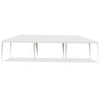 GARTENPAVILLON Weiß - Weiß, Metall (900/260/300cm) - COSTWAY