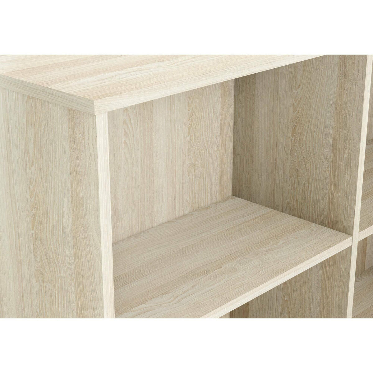 ECKSCHREIBTISCH Holz-Effekt Eiche, Weiß 100.7/111.9/76.7 cm - Weiß, Holzwerkstoff (100.7/111.9/76.7cm) - DMORA