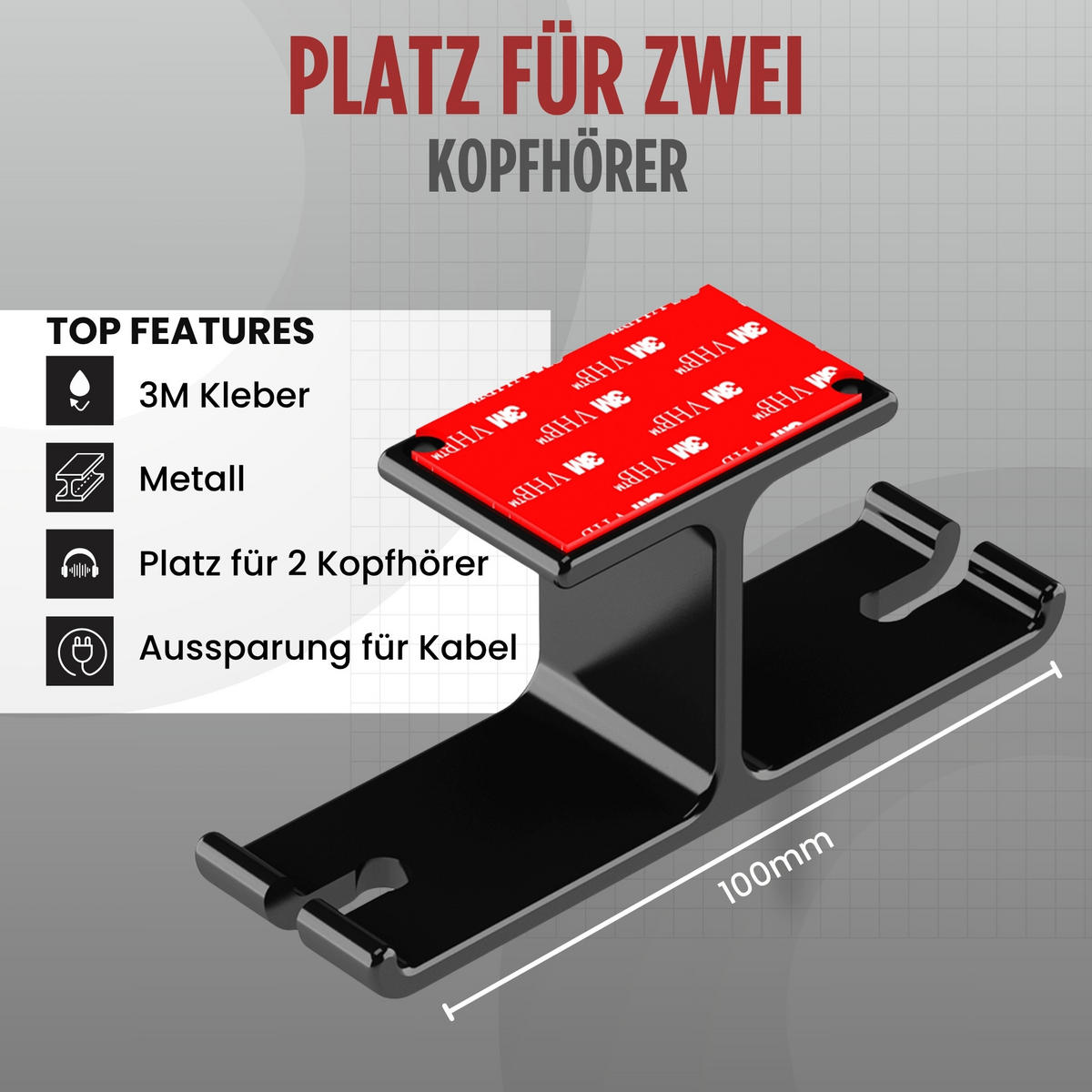 KABELKANAL Set B Schwarz - Schwarz, Metall (43/10/12cm) - Albatros