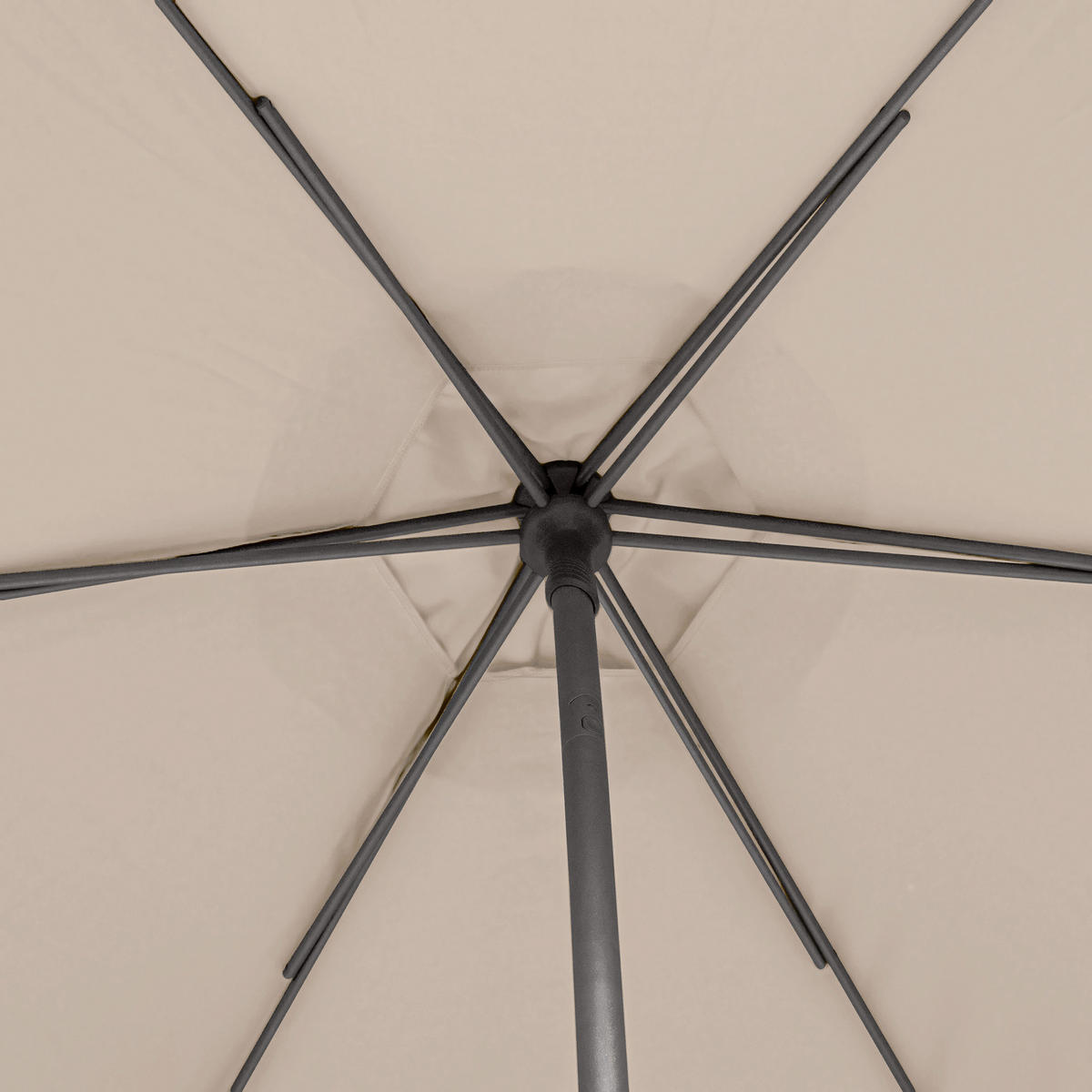 GARTENSCHIRM Soya Ø 270 cm - Beige, Metall (270/270cm)