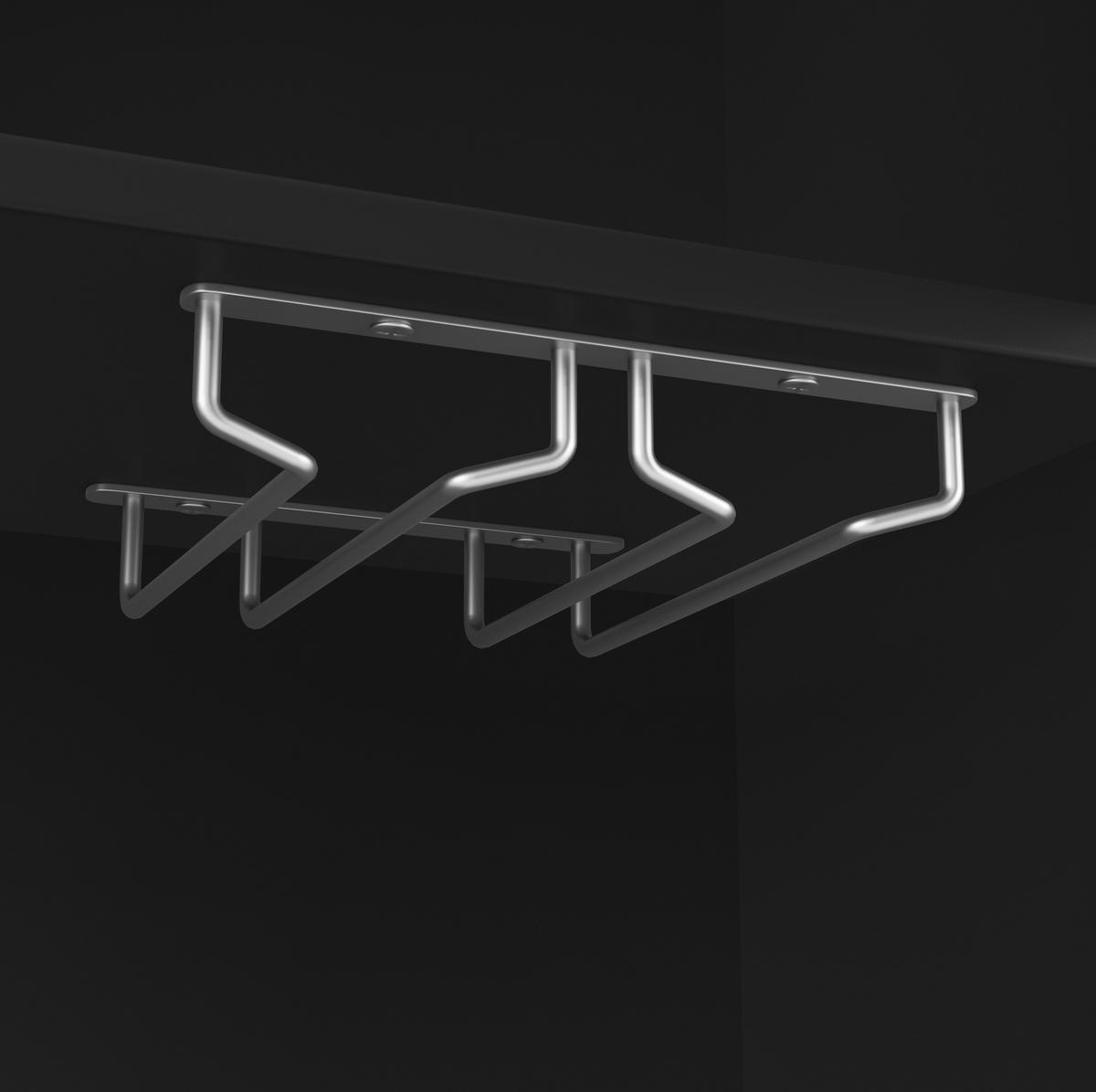 KÜCHENSCHRANK mit Weinregal 120 x 40 x 188 cm MDF Schwarz - Schwarz, Holzwerkstoff (40/188/120cm) - Meubliv