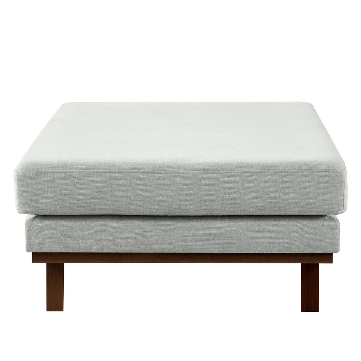 POLSTERHOCKER - Buchefarben/Grau, Buchenholz/Textil (85/43/60cm) - home24