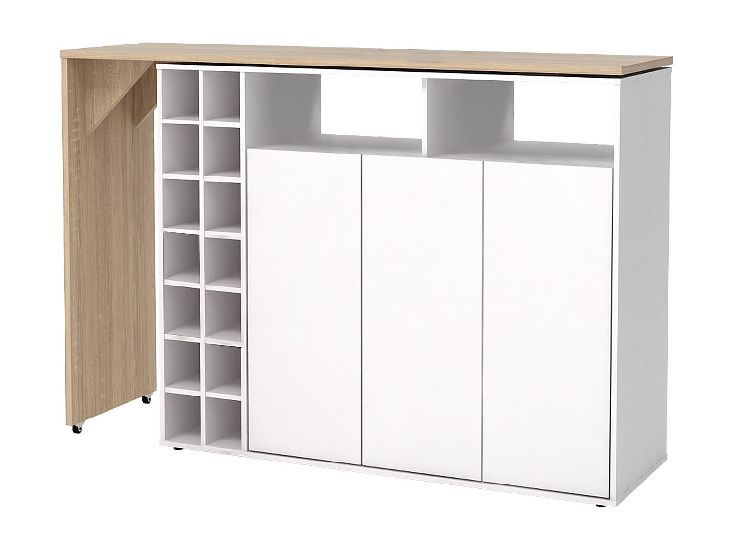 Vente-Unique Barmöbel Weiß 213.4x94.3x39.5 cm
