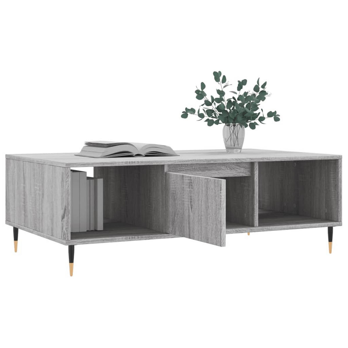 COUCHTISCH Grau Sonoma 104x60x35 cm Holzwerkstoff - Grau, Holzwerkstoff (104/60/35cm) - furnicato
