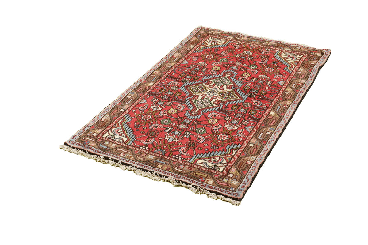 ORIENTTEPPICH handgeknüpft Assadabad Rot 131/77 cm Schurwolle - Rot, Textil (77/131cm) - Looma