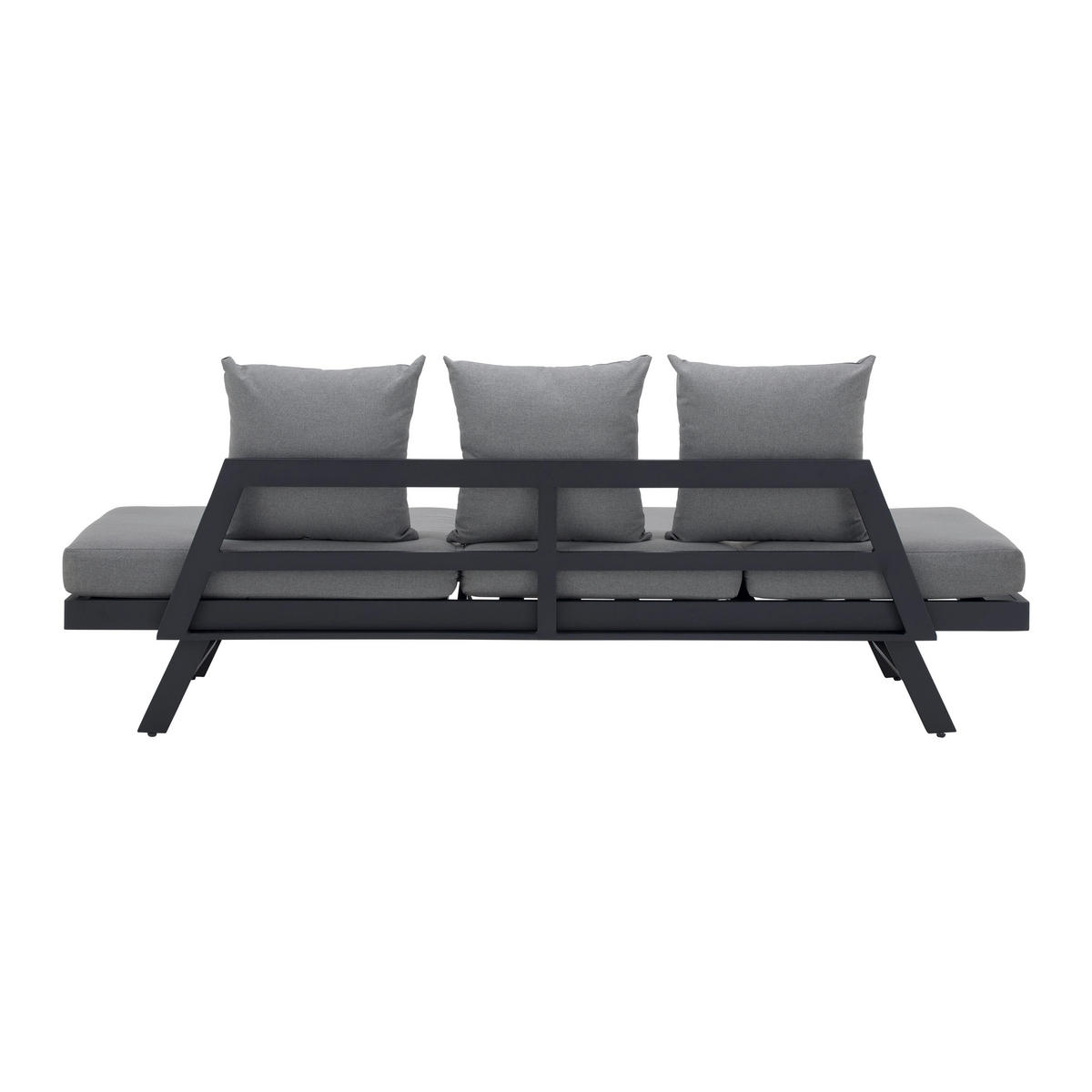 RELAXLIEGE Ilva Blue Dunkelgrau Outdoorstoff/Metall - Dunkelgrau, Metall (1/61/210cm)