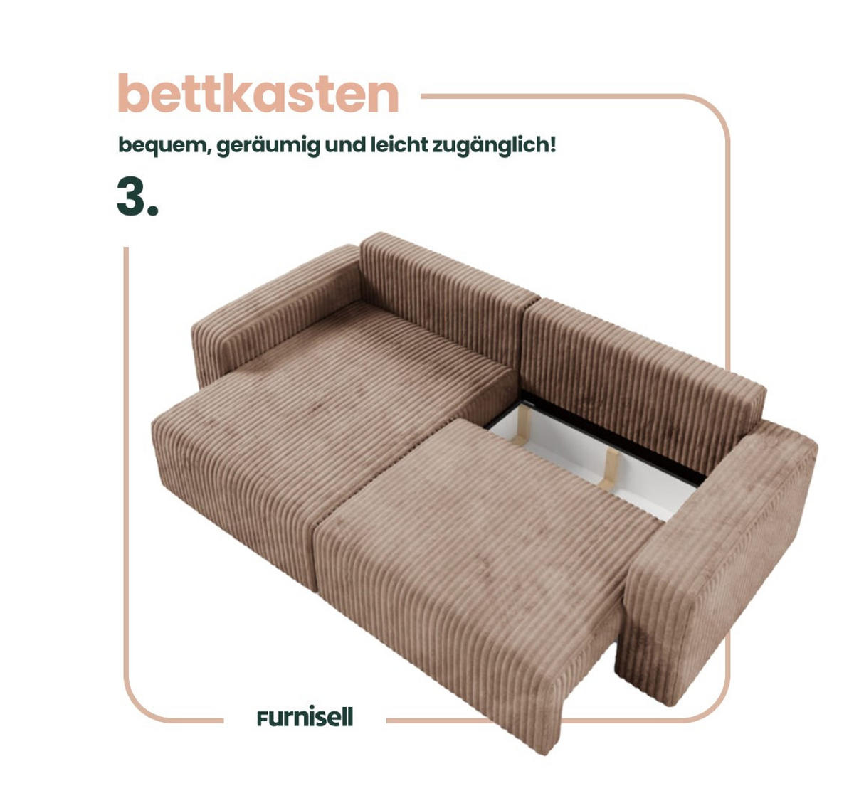 ECKSOFA mit Schlaffunktion Cord Grün - Grün, Textil (244/149cm) - Furnisell