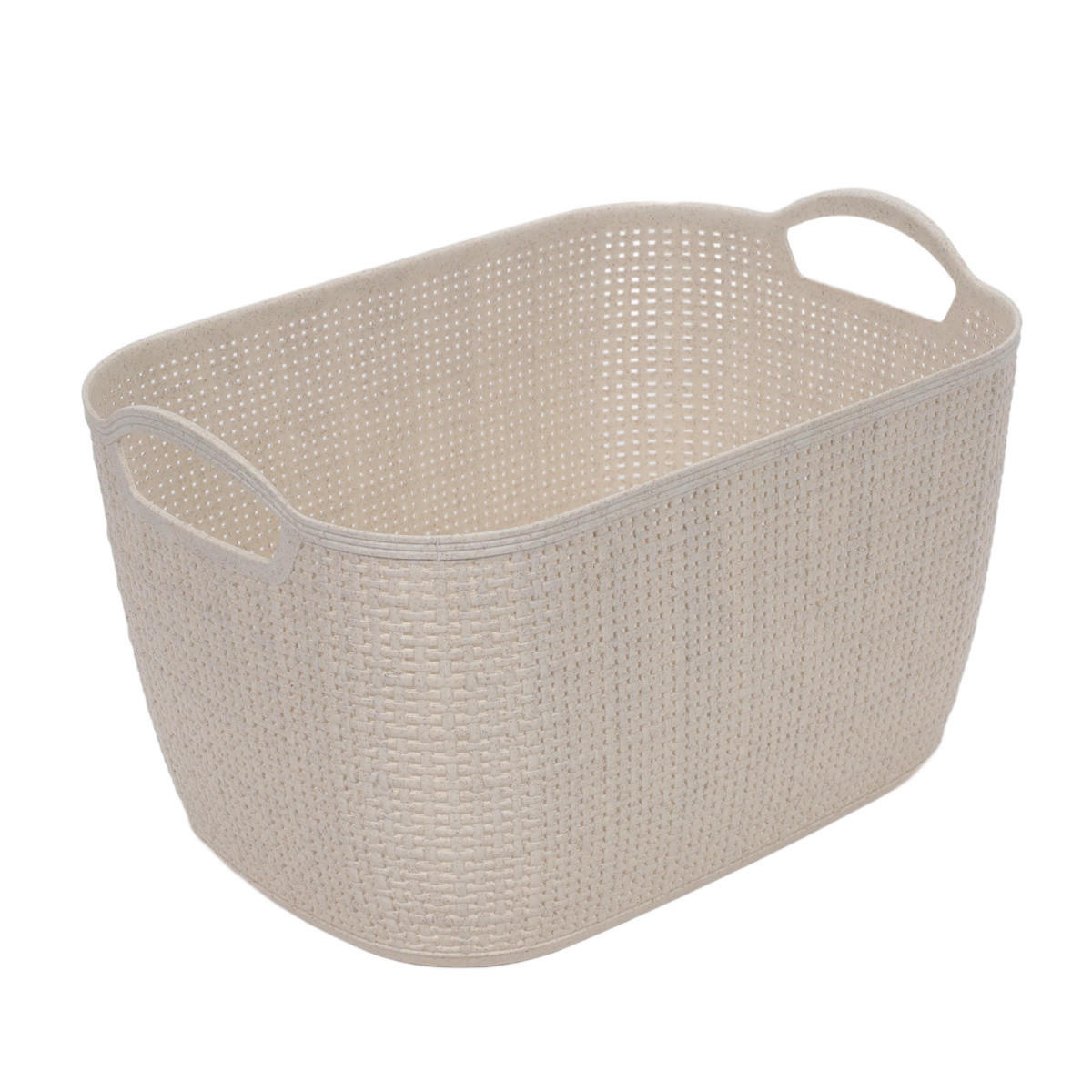 KORB aus Kunststoff 35/24/21,5 cm - Beige, Kunststoff (35/24/21.5cm) - Storage solutions