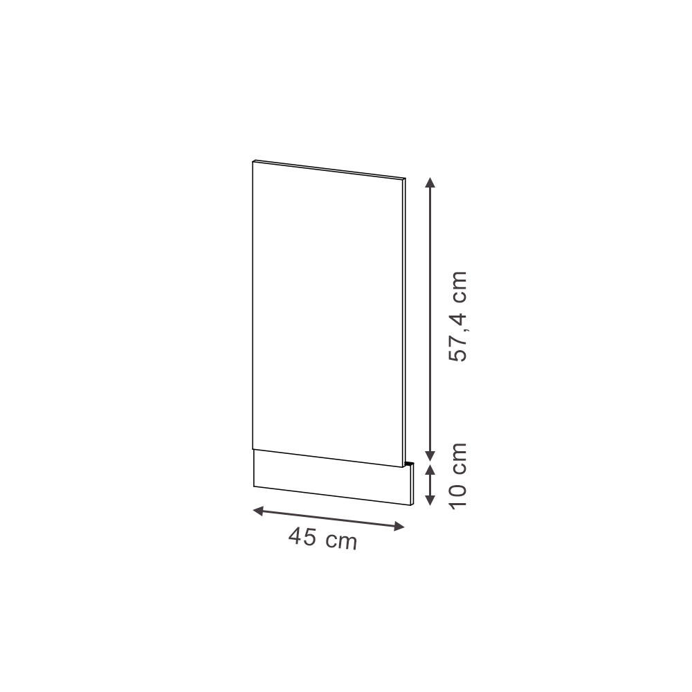 FRONTBLENDE Fame-Line Dunkelblau Hochglanz 45 cm, AP Eiche - Eiche Wotan/Dunkelblau, Holzwerkstoff (45/67.4/1.6cm) - Vicco