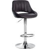 BARHOCKER Lederlook Braun - Chromfarben/Braun, Textil/Metall (47/85/48cm) - CLP