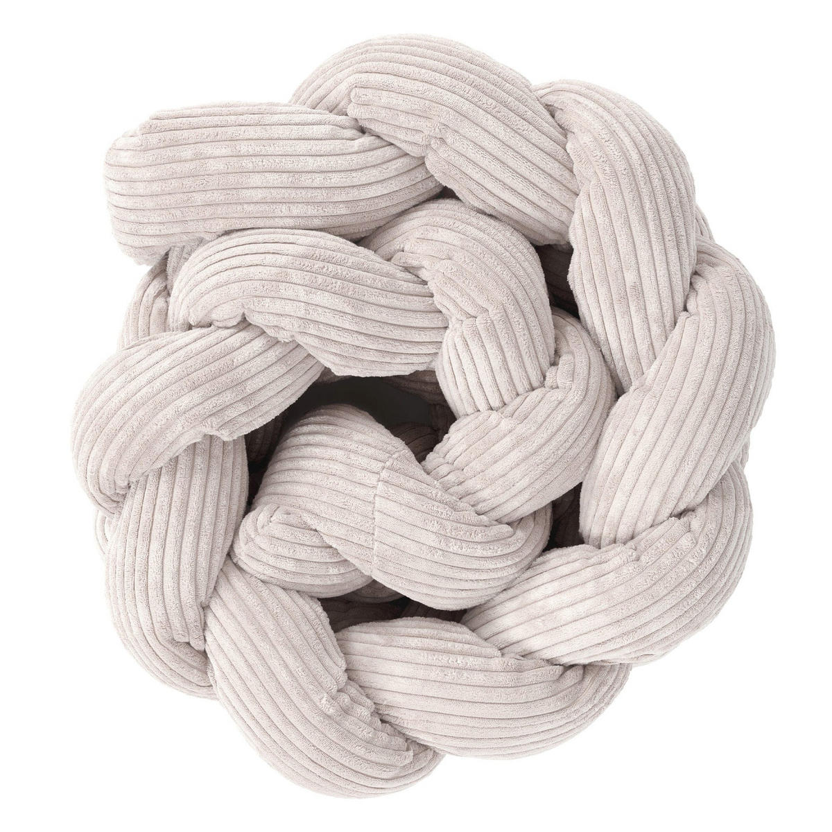 BETTUMRANDUNGSSCHUTZ geflochtene Bettschlange aus Cord, 150 cm, Ecru - Creme, Textil - MeowBaby