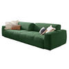 SOFA MIT SITZTIEFENVERSTELLUNG PALACE Smaragdgrün Cord - Smaragdgrün/Schwarz, Kunststoff/Textil (298/74/120cm) - KAWOLA
