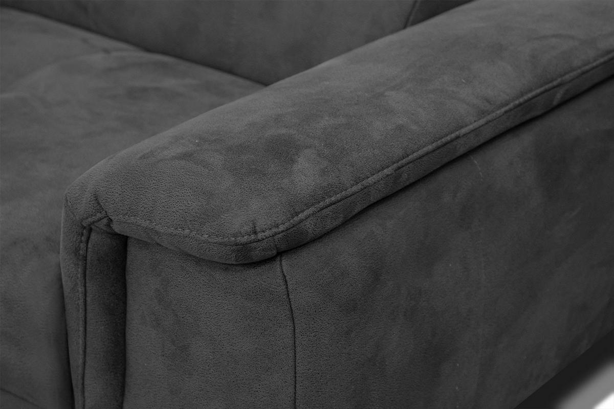 ECKSOFA FIERO 4-Sitzer, dunkelgrau - Dunkelgrau/Schwarz, Holzwerkstoff/Textil (158/269cm) - Courtois Laville