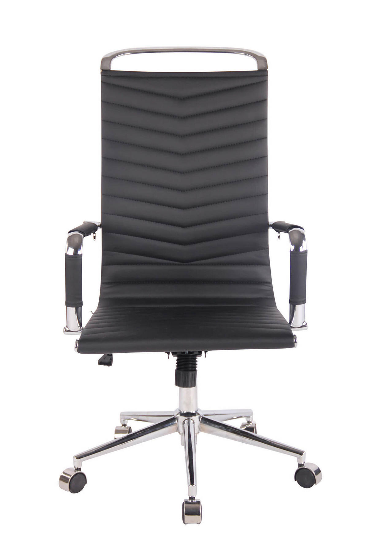 BÜROSTUHL Battle, Kunstleder Schwarz - Schwarz, Textil/Metall (57/120/65cm) - TPFLiving
