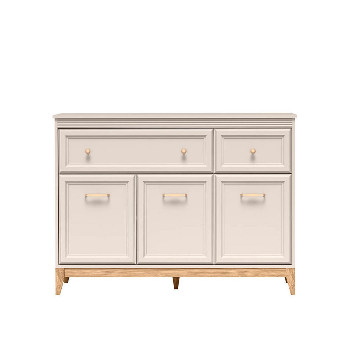 KOMMODE Windsor W-1 135,5 x 100 x 40,5 cm Kaschmir - Kaschmir/Eichefarben, Eichenholz/Holzwerkstoff (135.5/100/40.5cm) - Koseto