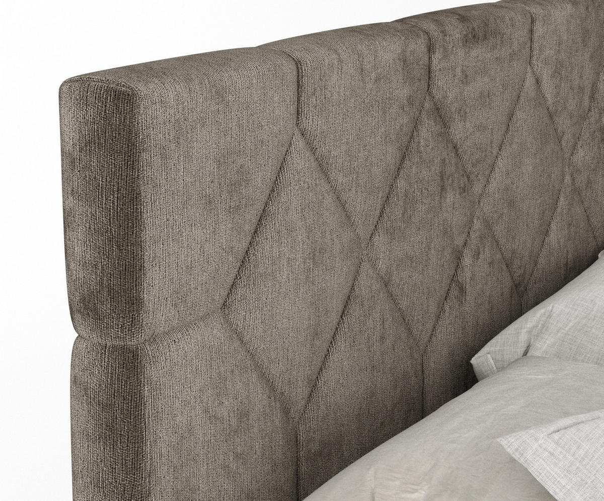 BOXSPRINGBETT Toma Braun 140/200 cm - Schwarz/Braun, Holz/Holzwerkstoff (140/200cm) - Maison de Reve