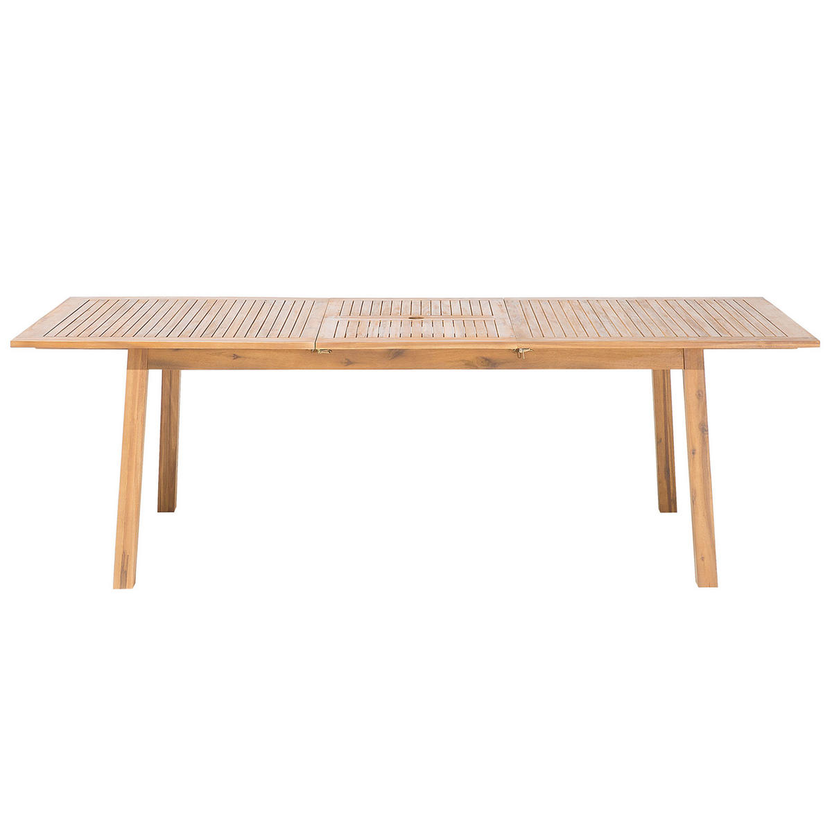 GARTENMÖBEL SET 8-Sitzer Akazienholz hellbraun 8-Sizer Textilbespannung grau Cesana - Hellbraun/Grau, Holz - Beliani