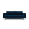 AUSKLAPPBARES-SOFA mit Bettkasten Caro aus Samt königsblau 3 Sitzplätze - Blau, Textil (97/93/236cm) - Micadoni