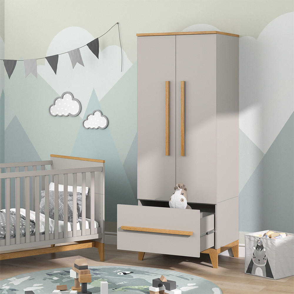 KINDERKLEIDERSCHRANK Malia Cashmere-Eiche 70 x 186.8 cm - Kaschmir, Holzwerkstoff (70/186.8/53.4cm) - VitaliSpa