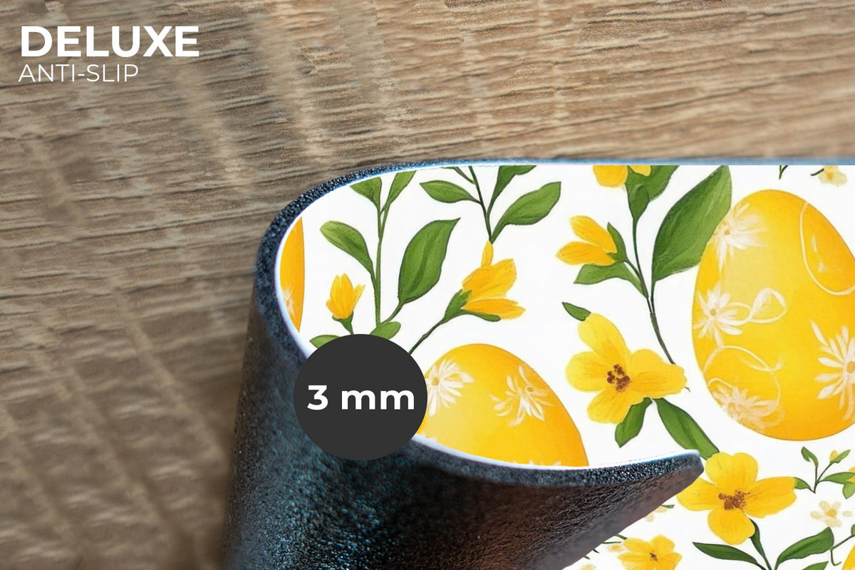 PLATZSETS 6er-Set Blumen - Ostereier - Gelb Placemats 45x30 cm - Gelb, Kunststoff (0.3/45/30cm) - MuchoWow