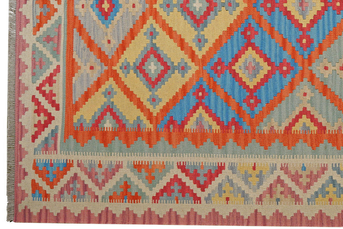 HANDWEBTEPPICH Kelim Gashgai Orange 250/183 cm Schurwolle - Orange, Textil (183/250cm) - Looma