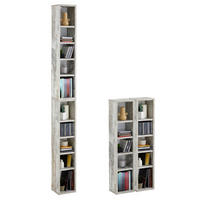 CD/DVD- REGAL CHART - Dunkelbraun, Holzwerkstoff (20/186/17cm) - CARO-Möbel