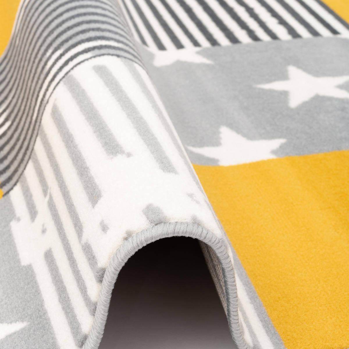 KINDER UND JUGEND TEPPICH SAMBA KARO STERNE - Gelb, Textil (190/280cm) - Pergamon