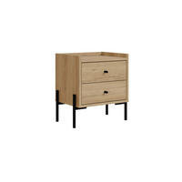NACHTTISCH Malta Eiche 35/49/52 cm - Eichefarben, Holzwerkstoff (48.6/52.4/35cm) - Decortie
