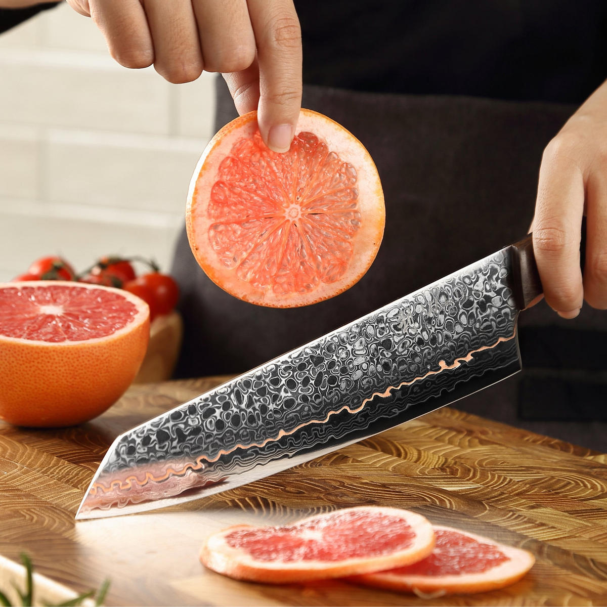 KIRITSUKEMESSER 20 cm - Kupferfarben, Holz/Metall (1cm) - Wakoli