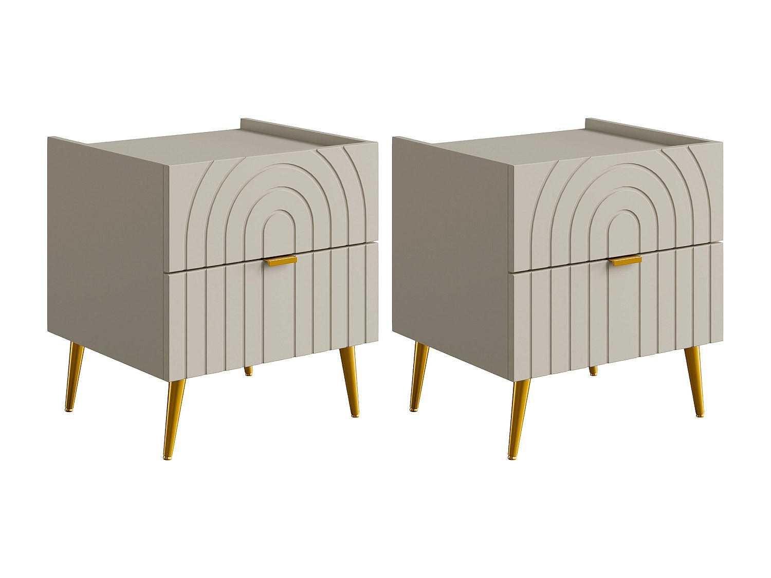 NACHTTISCH - 45 cm x 49.5 cm - Holz, Platte - Beige - NORSIM - Beige, Holz (45/40/49.5cm) - Vente-Unique