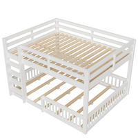 ETAGENBETT 160/200 cm mit Geländern, DE-41831, in Weiß - Weiß, Holzwerkstoff (160/200cm) - ComfortXL