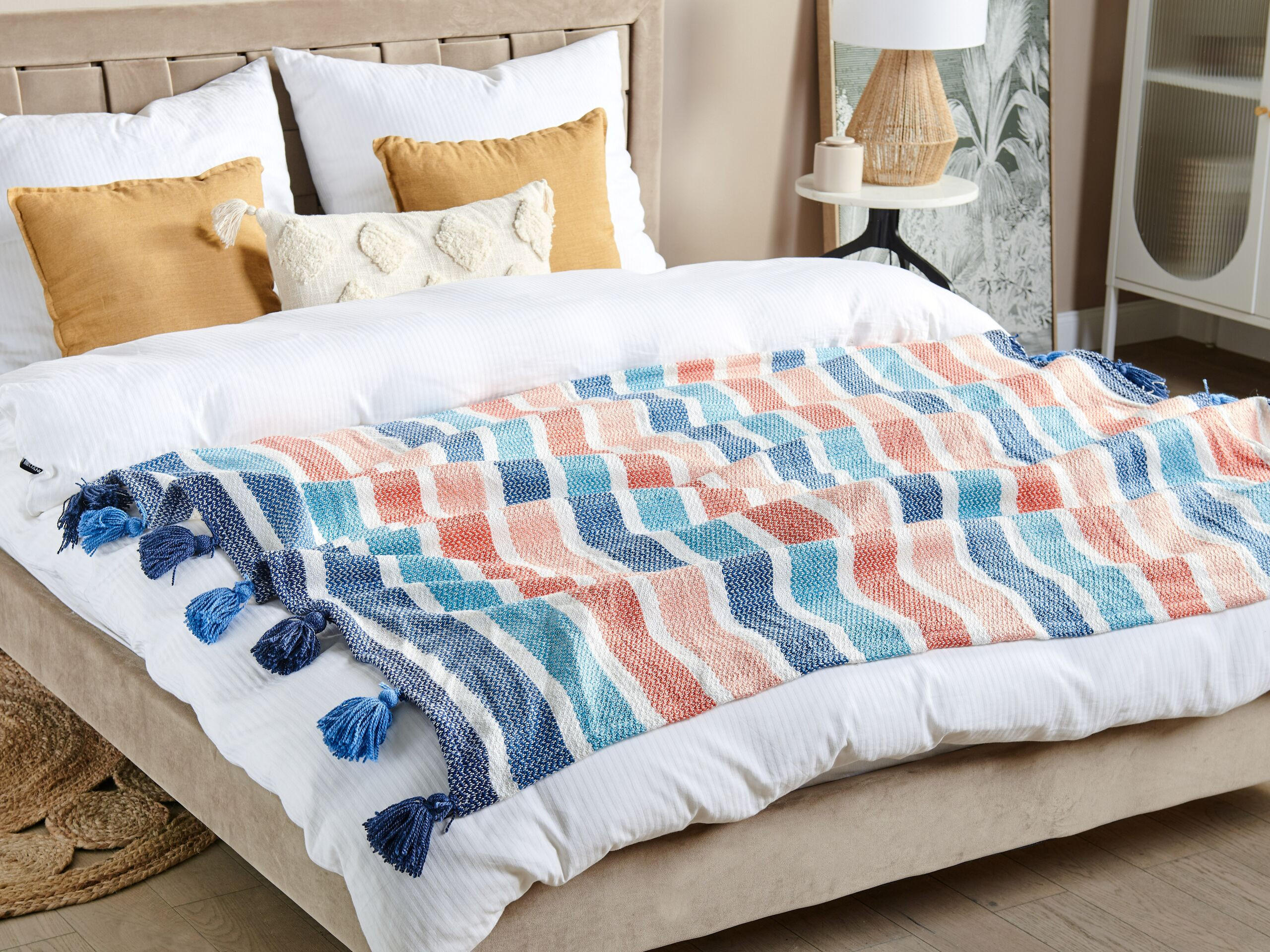 DECKE Bunt Senbuk 130/150 cm - Multicolor, Textil (130/150cm) - Beliani