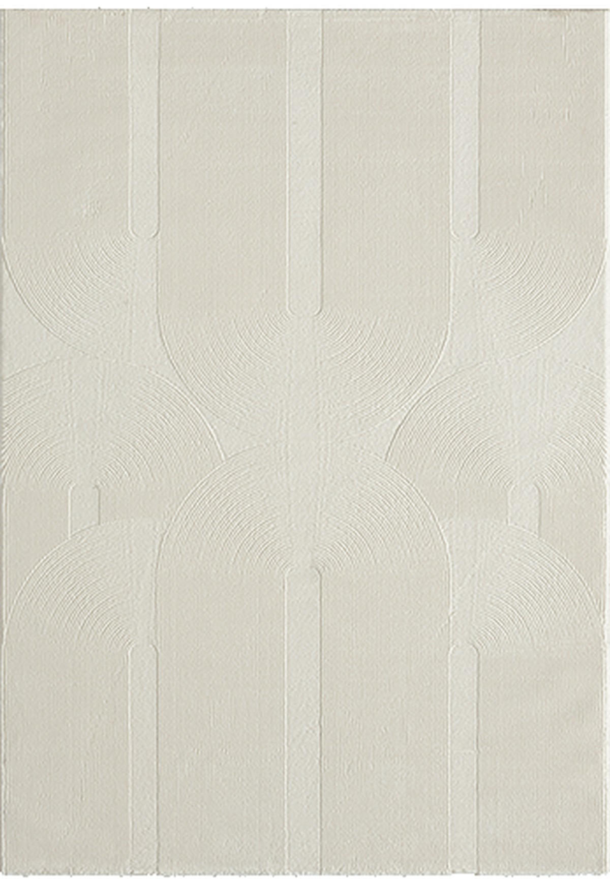 TEPPICH Kurzflor KASOS Waschbar Geometrisch Polyester Creme 160 x 230 cm - Creme, Textil (160/230cm) - KADIMA DESIGN