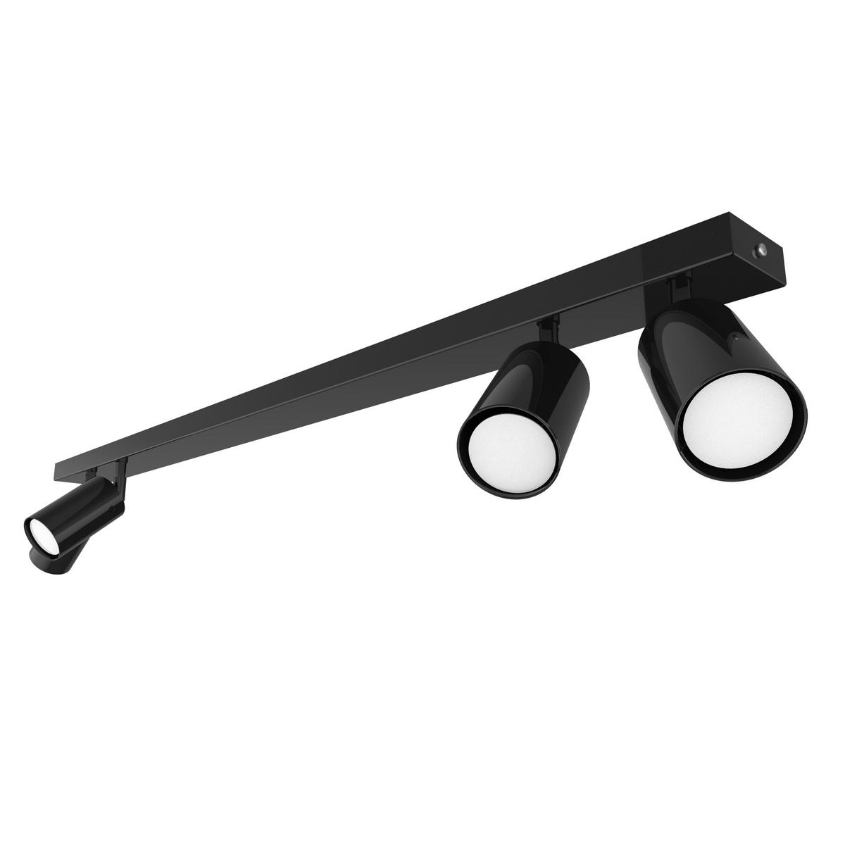 DECKENLEUCHTE - Schwarz Hochglanz, Metall (6/100/6cm) - Lumicom