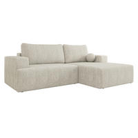 ECKSOFA Mivo, Seite: Rechts - Schwarz/Naturfarben, Holz/Kunststoff (266/163cm) - MIRJAN24