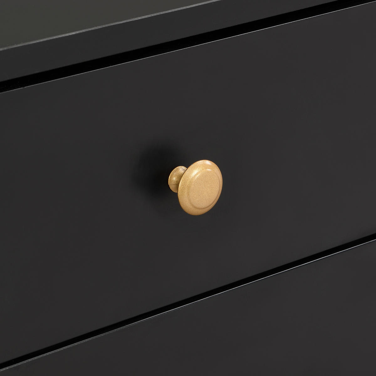 TV-SCHRANK in Schwarz mit 4 Schubladen, Türen und goldfarbenen Füßen 175/30/46 cm - Schwarz, Holzwerkstoff (175/46/30cm) - Redom